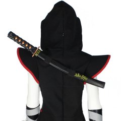 Hkostüm Casus Ninja Kız Çocuk Kostümü Lüks 7-8 Yaş Siyah