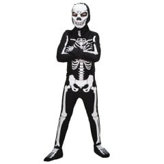 Hkostüm Cadılar Bayramı İskelet  Çocuk Kostümü Lüks 3-4 Yaş
