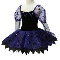 Hkostüm Cadılar Bayramı Işıklı Cadı Kostümü Mor 7-8 Yaş