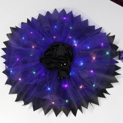 Hkostüm Cadılar Bayramı Işıklı Cadı Kostümü Mor 7-8 Yaş