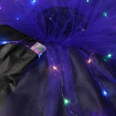 Hkostüm Cadılar Bayramı Işıklı Cadı Kostümü Mor 7-8 Yaş