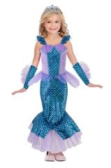 Deniz Kızı Kostümü Lüks Mavi 5-6 Yaş